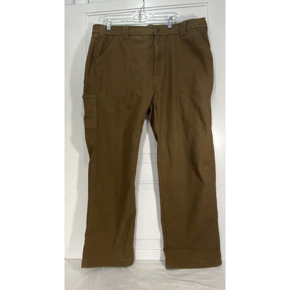 Coleman Men's Bonded Fleece Lined Tear Resistant Canvas Utility Pant NWT 40 X 32 - Picture 1 of 7